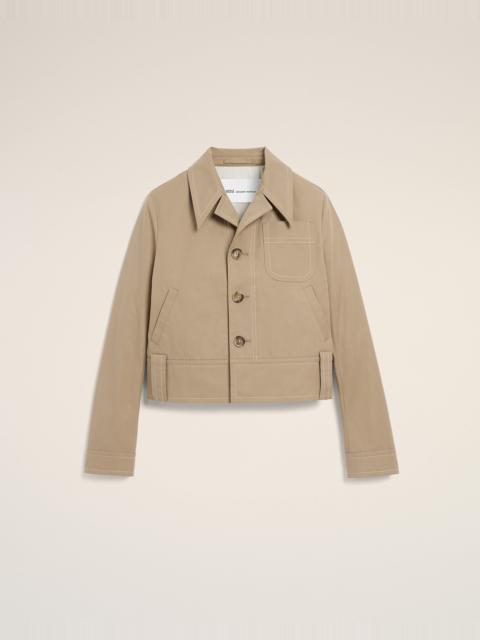 AMI Paris BEIGE COTTON BUTTONED JACKET