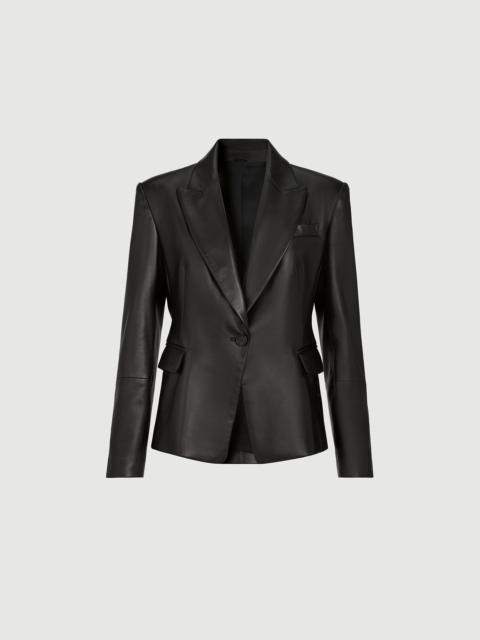 Brunello Cucinelli Nappa leather blazer with monili