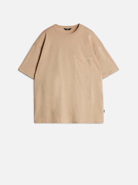 7 For All Mankind Short Sleeve Relaxed Tee in Beige