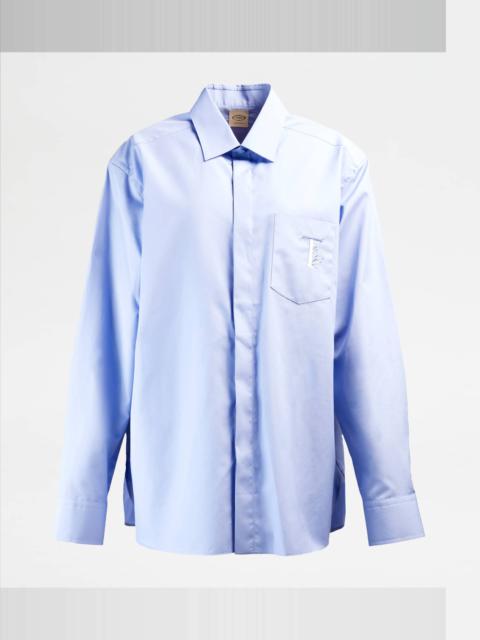 Tod's SHIRT IN COTTON - LIGHT BLUE