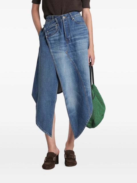 JW Anderson Jw Anderson Asymmetric-hem Panelled Midi Skirt