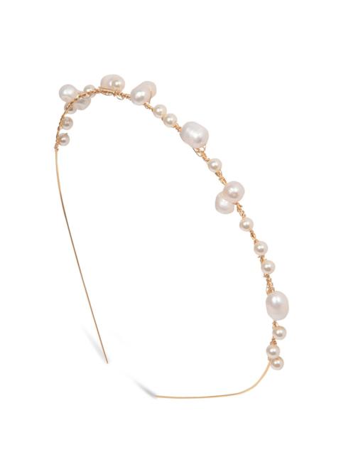 Jennifer Behr Tasha Pearl Headband ivory
