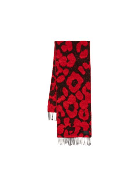 Paul Smith leopard-print wool scarf