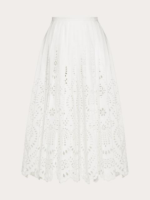 Valentino VALENTINO SAN GALLO EDITION COTTON POPLIN SKIRT
