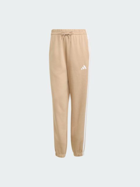 adidas Essentials 3-Stripes Fleece Loose-Fit Pants