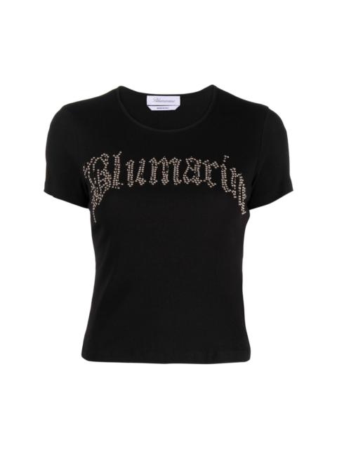 Blumarine logo-embellished ribbed T-shirt