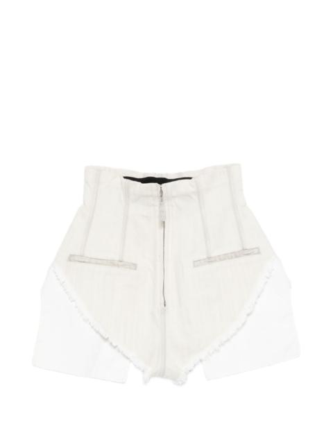 Rick Owens DRKSHDW Dirt Cutoffs zip-fastening frayed shorts