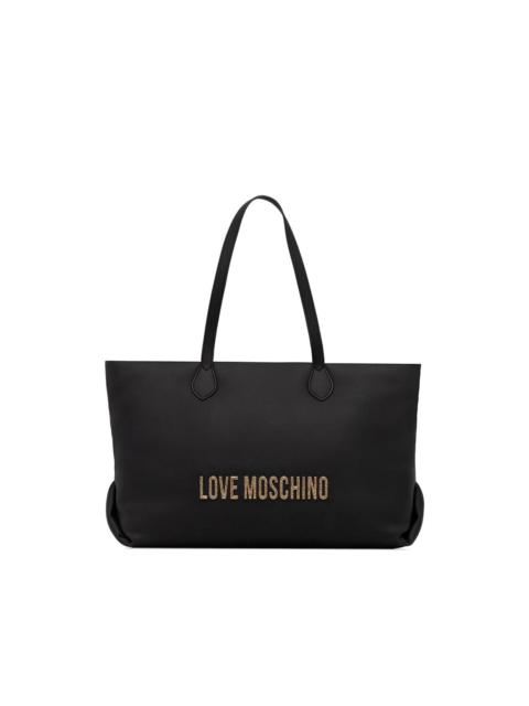 Moschino logo-lettering tote bag