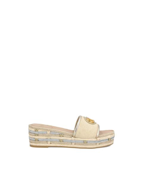 Valentino logo-plaque platform espadrilles