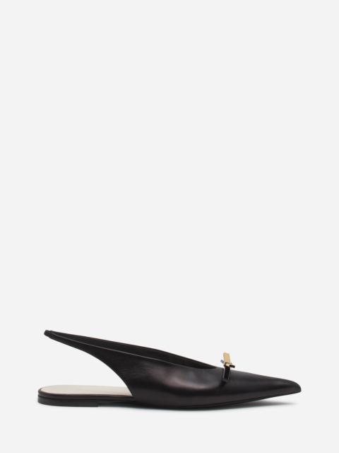 Lanvin LANVIN BOW LEATHER SLINGBACK