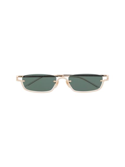 rectangular-frame tinted sunglasses