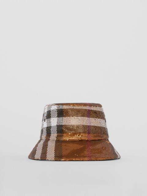 Burberry Sequinned Check Bucket Hat
