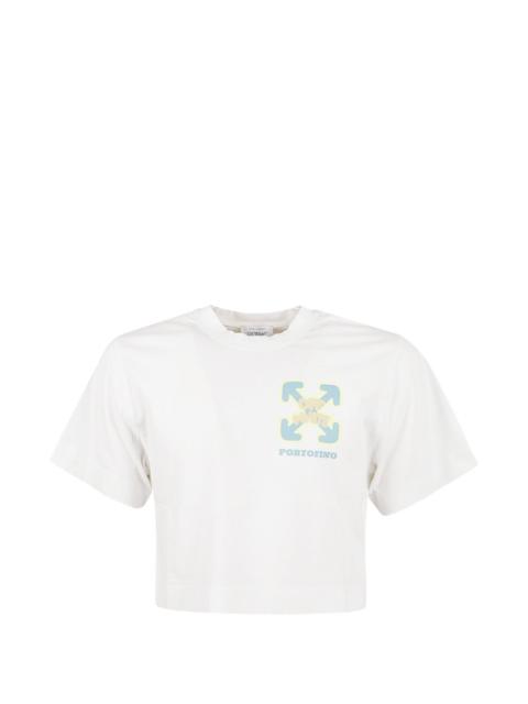 Off-White graphic-print cropped top