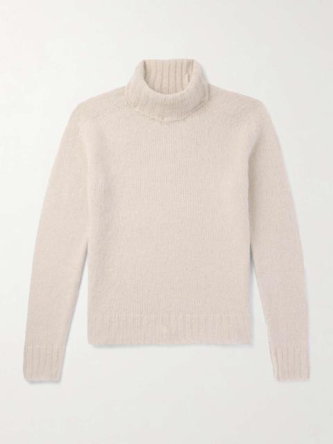 Slim-Fit Brushed Wool-Blend Rollneck Sweater