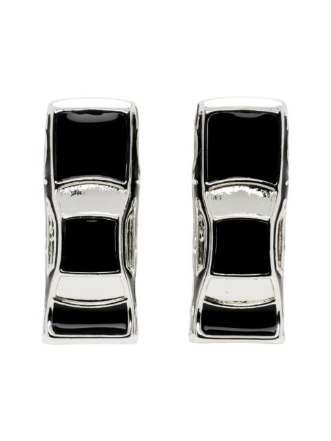 MARLAND BACKUS Silver & Black Traffic Jam Earrings