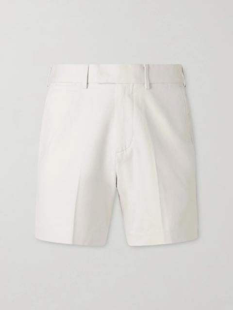 TOM FORD Straight-Leg Brushed Cotton-Drill Shorts