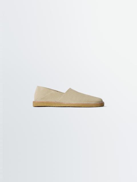 Lemaire SQUARE SLIP-ON LOAFERS IN SUEDE LEATHER