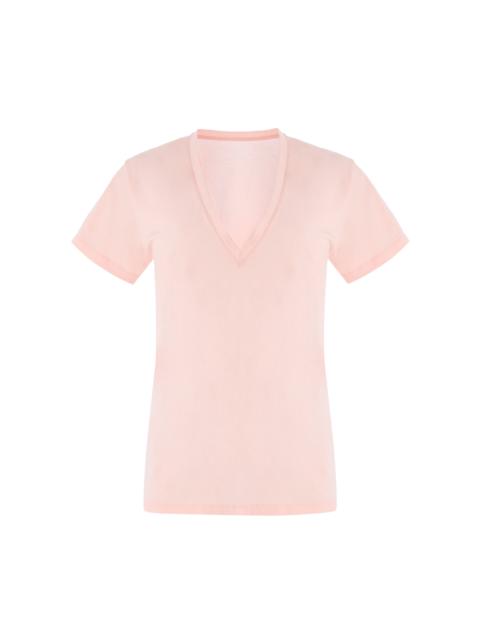 Another Tomorrow Exclusive Cotton T-Shirt light pink