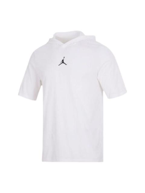 Jordan Air Jordan Solid Color Hooded Pullover Short Sleeve T-Shirt Men's 'White' DA9872-100