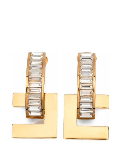 ELISABETTA FRANCHI Elisabetta Franchi Crystal-embellished Logo Earrings