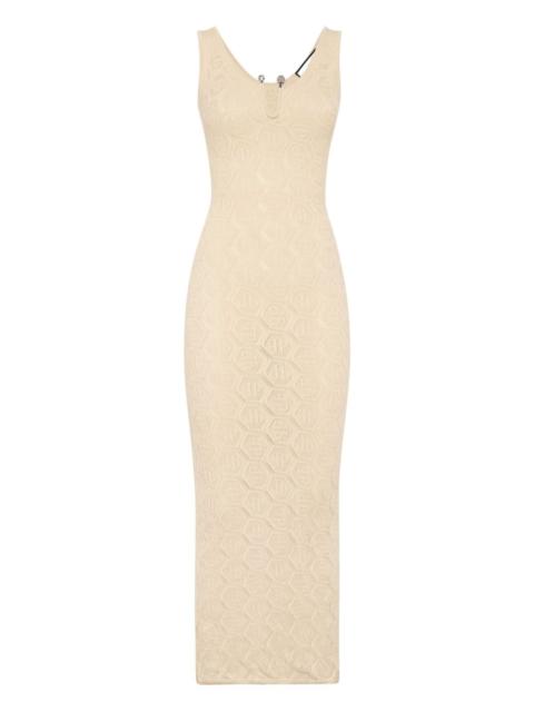 PHILIPP PLEIN monogram midi dress