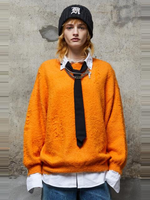 R13 SHAGGY OVERSIZED SWEATER - ORANGE