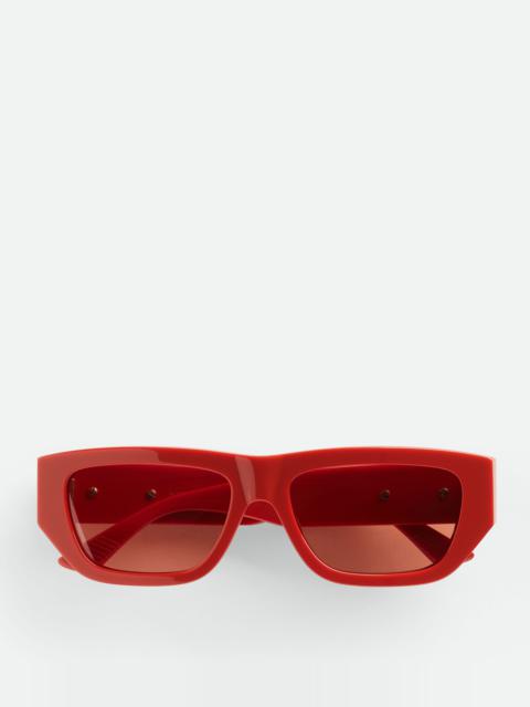 Bottega Veneta Bolt Recycled Acetate Rectangular Sunglasses