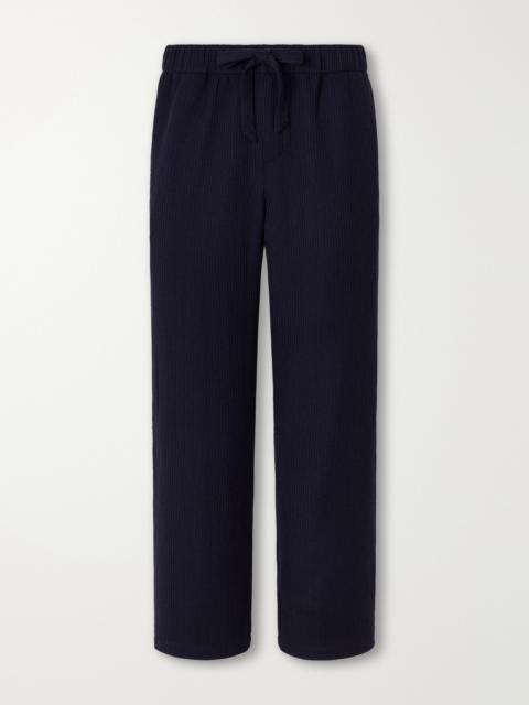 FRESCOBOL CARIOCA Luan Straight-Leg Wool Drawstring Trousers