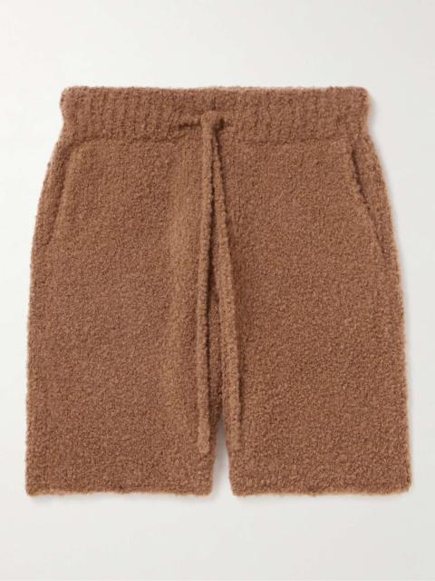 The Elder Statesman Straight-Leg Cashmere, Silk and Alpaca-Blend Bouclé Drawstring Shorts
