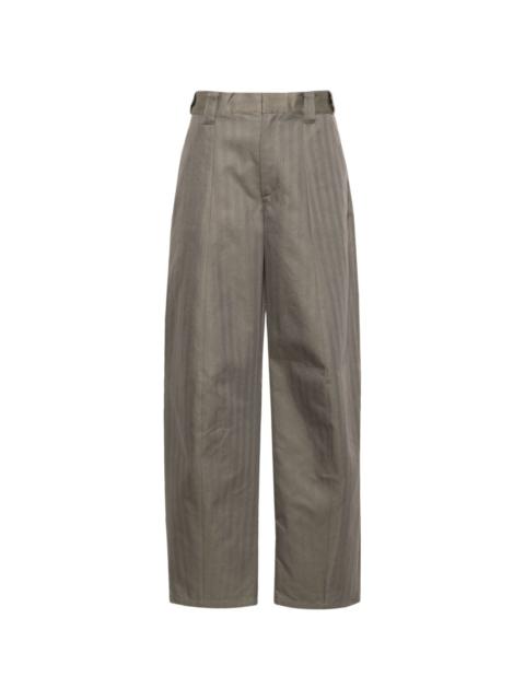adjustable herringbone trousers