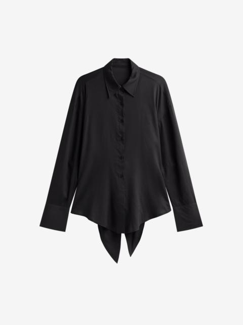 The Frankie Shop Velia Cut-Out Back Shirt - Black