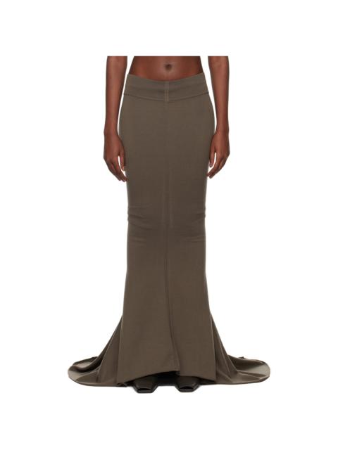 Rick Owens Gray Porterville Dauphine Maxi Skirt