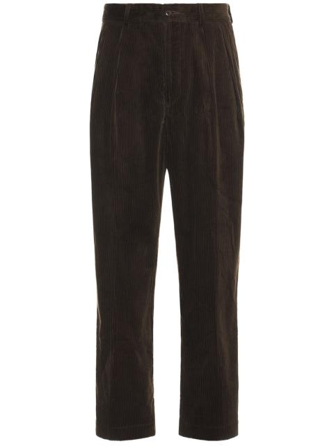 Double Pleated Corduroy Trousers