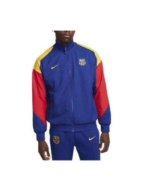 Nike Nike 드리프 FC 바르셀로나 스트라이크 축구 트랙 재킷 '로얄 블루 레드 골드' FJ5427-455