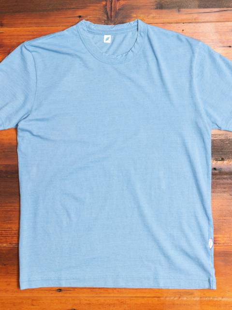 Pure Blue Japan Yarn Dyed T-Shirt in Pale Indigo