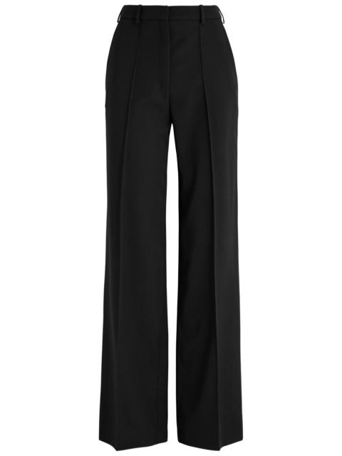 Balmain Satin-striped Wool Trousers