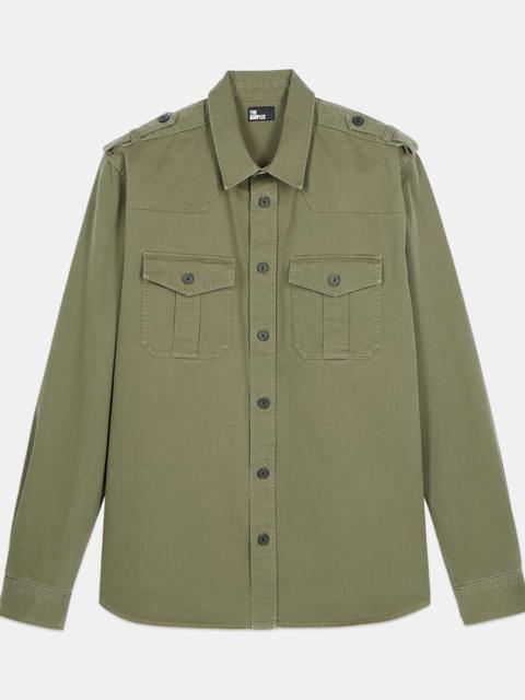 The Kooples KHAKI OFFICER STYLE OVERSHIRT