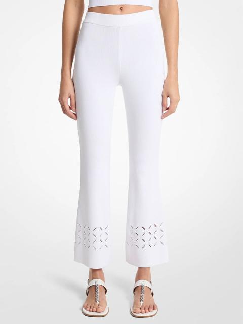 MICHAEL KORS Laser Cut Stretch Knit Pants