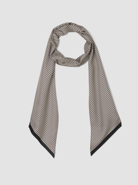 EILEEN FISHER Microstripe Silk Twill Tie Scarf