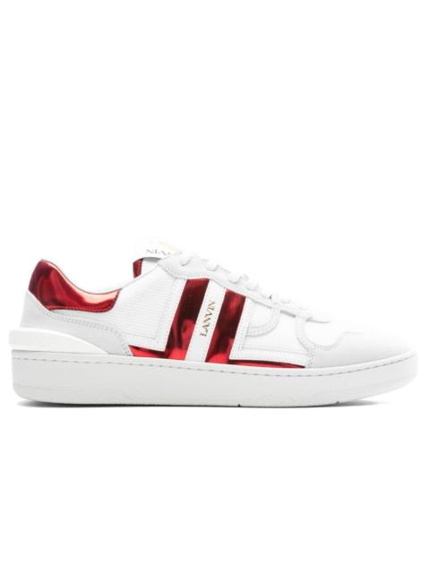 Lanvin CLAY LOW TOP SNEAKERS - WHITE/RED