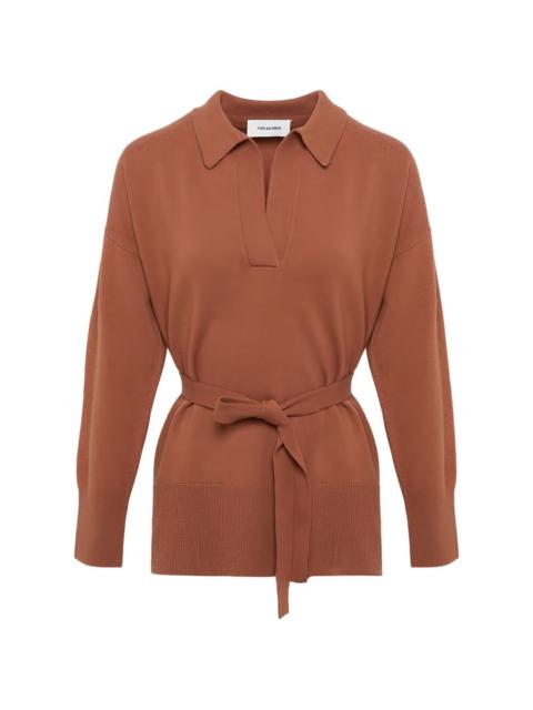 Yves Salomon V-neck knitted top