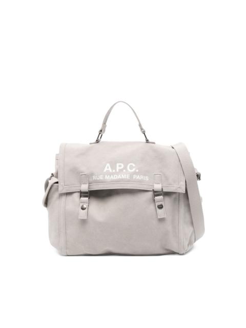 A.P.C. logo-detail messenger bag