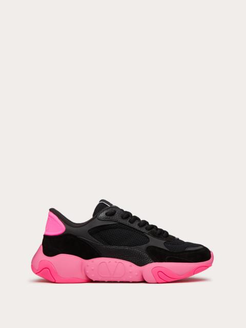 Valentino VALENTINO GARAVANI BUBBLEBACK MESH AND SUEDE SNEAKER