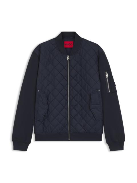 HUGO WATER-REPELLENT JACKET IN MIXED MATERIALS