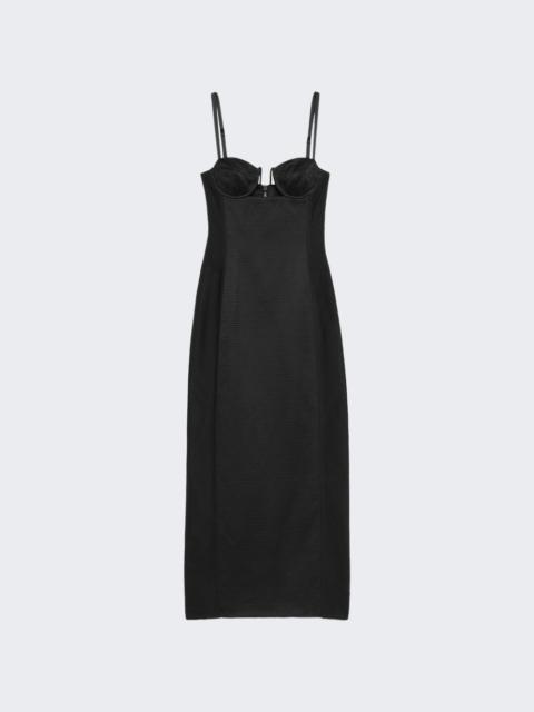 GUCCI balconette-style silk dress