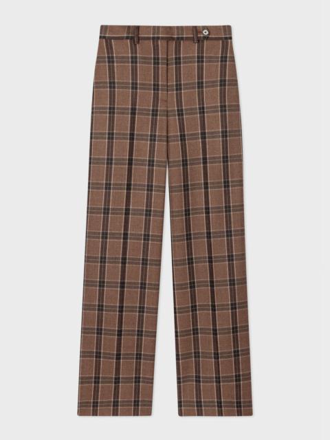 Paul Smith Buffalo Check Wide-Leg Trousers