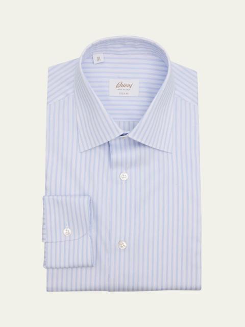 Brioni Men's Giza 45 Cotton Multi-Stripe Dress Shirt