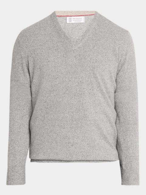 Brunello Cucinelli Men's Wool Melange V-Neck Sweater