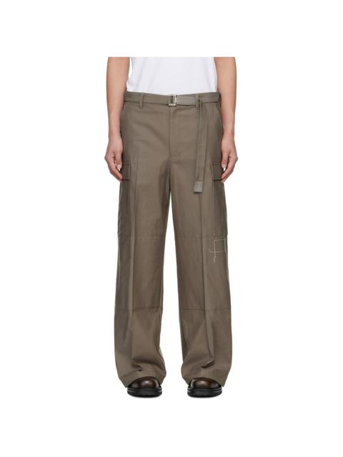 Taupe WTAPS Edition Cotton Back Satin Cargo Pants