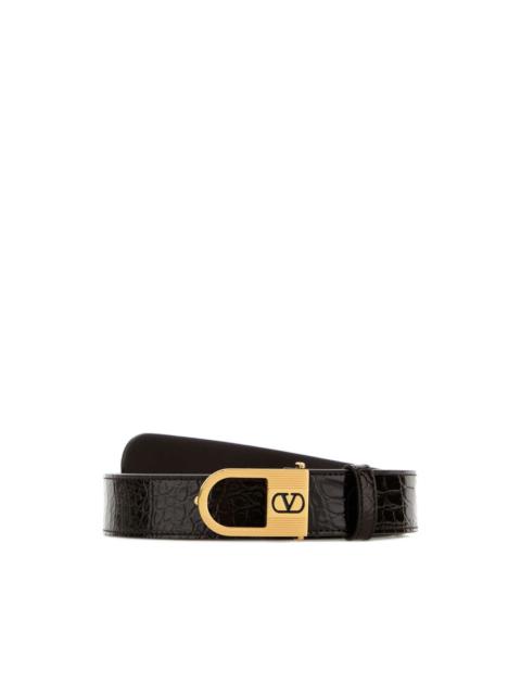 Valentino VLogo embossed belt
